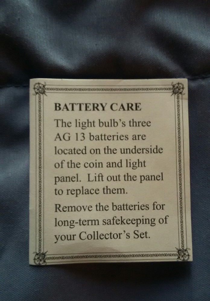 2004 THOMAS ALVA EDISON COMMEMORATIVE COIN SETS "PERFECT" WITH WORKING LIGHTS"