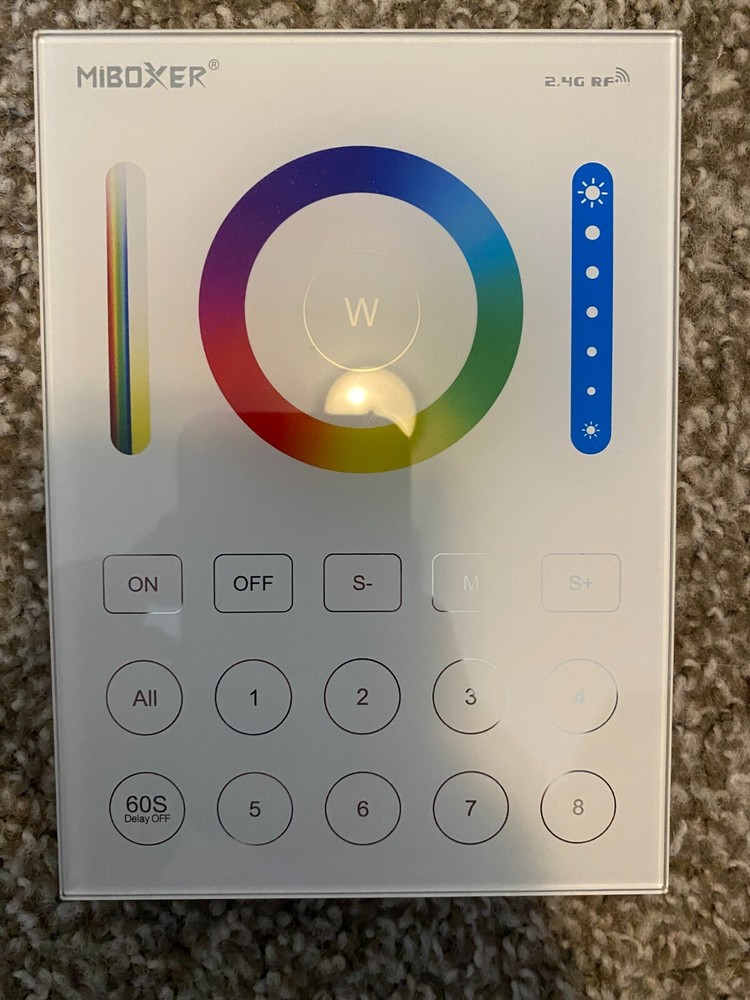 LGIDTECH B8 Miboxer 8-Zone RGB+CCT Panel Controller, Powered by AAA NEW