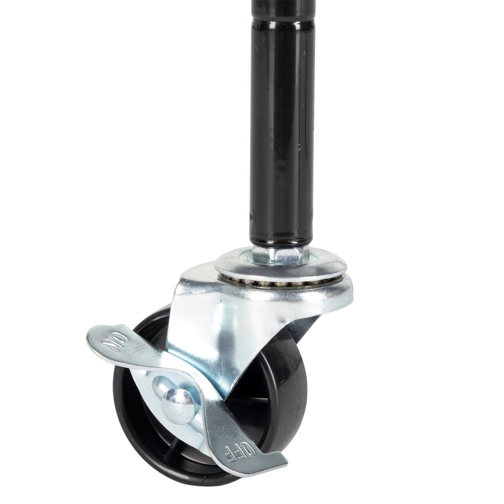 6-Tier Rolling Wire Shelving Unit - Heavy Duty, Adjustable, Modular & Black