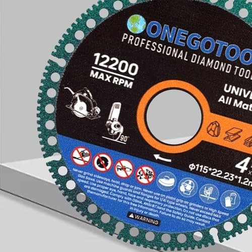 Indestructible 4.5" Cutting Discs for Angle Grinder - Metal, Tile, Granite, Marb