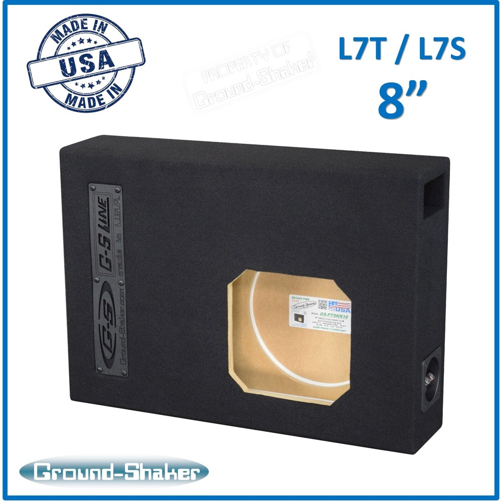 8" Single Ported Sub Box Slim Solo Baric Subwoofer Enclosure Ground Shaker