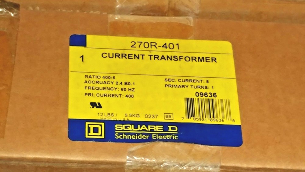 (C) Square D 270R-401 TRANSFORMER CURRENT NEW!