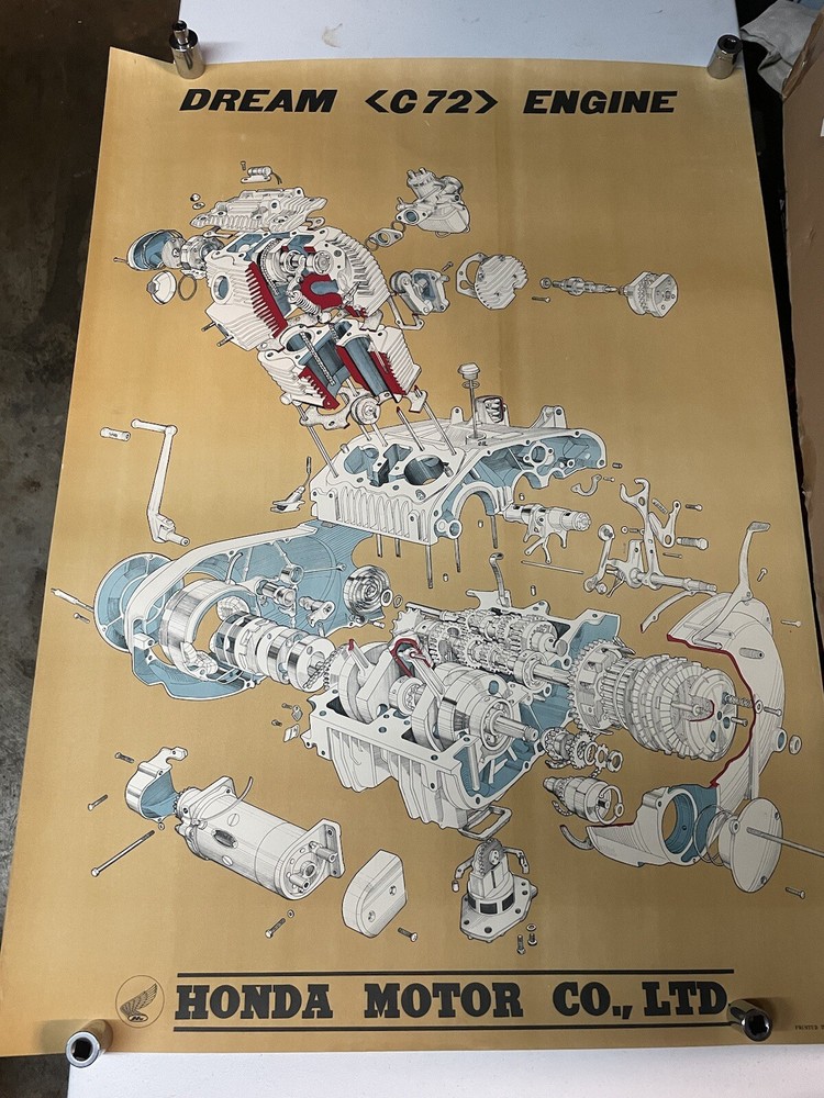 1960s Honda Exploded Motors 6pc Set