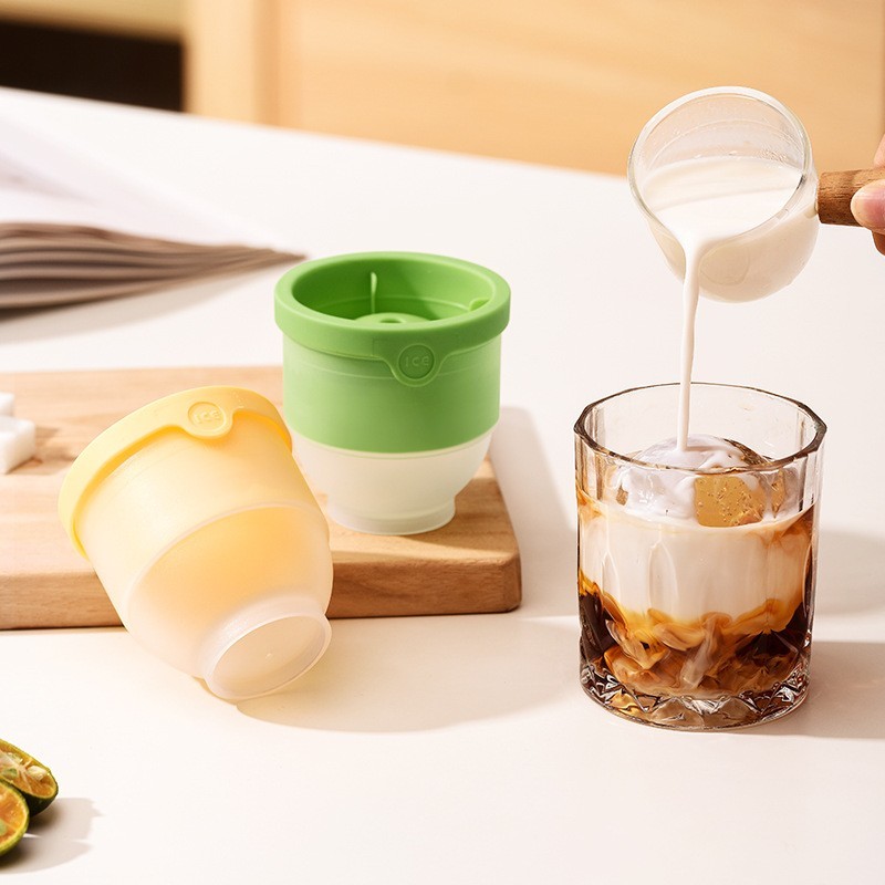 3 Pack Reusable Ice Ball Maker Easy Release Silicone Ice Sphere Mold