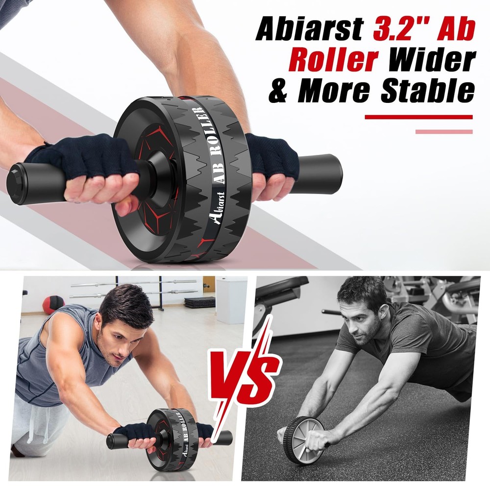 Ab Roller Wheel, Abs Workout Equipment for Abdominal & Core Strength Training, H