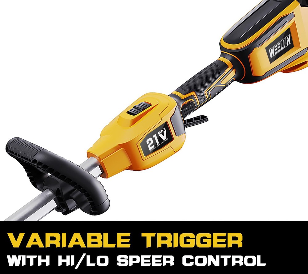 Weed Wacker Cordless & Edger, 21v 13" String Trimmer and Brush Cutter Electri...