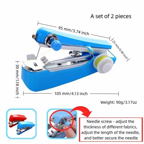Portable Sewing Machine, Handheld Mini Sewing Machine for Beginners, 1-Second