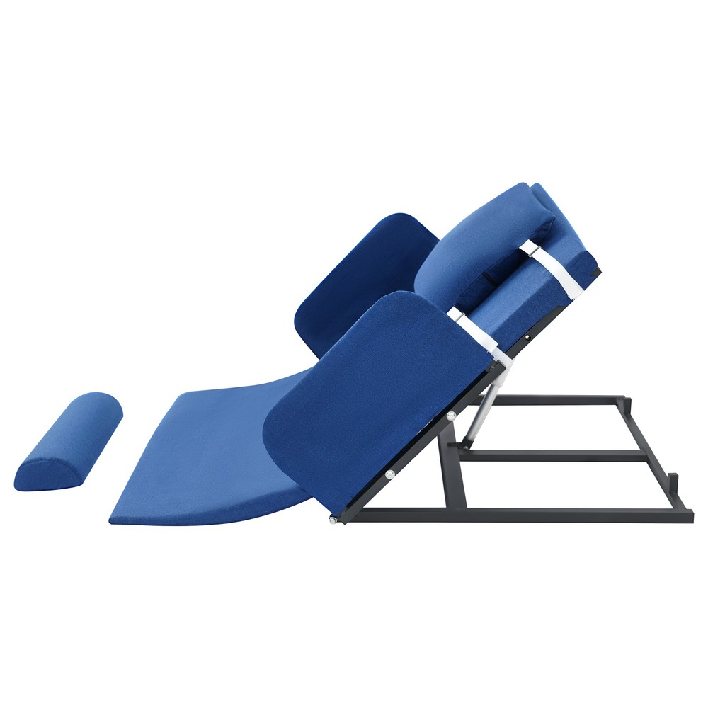 Electric Adjustable Bed Backrest Lift 80° Elderly Support w/ Handrails Blue