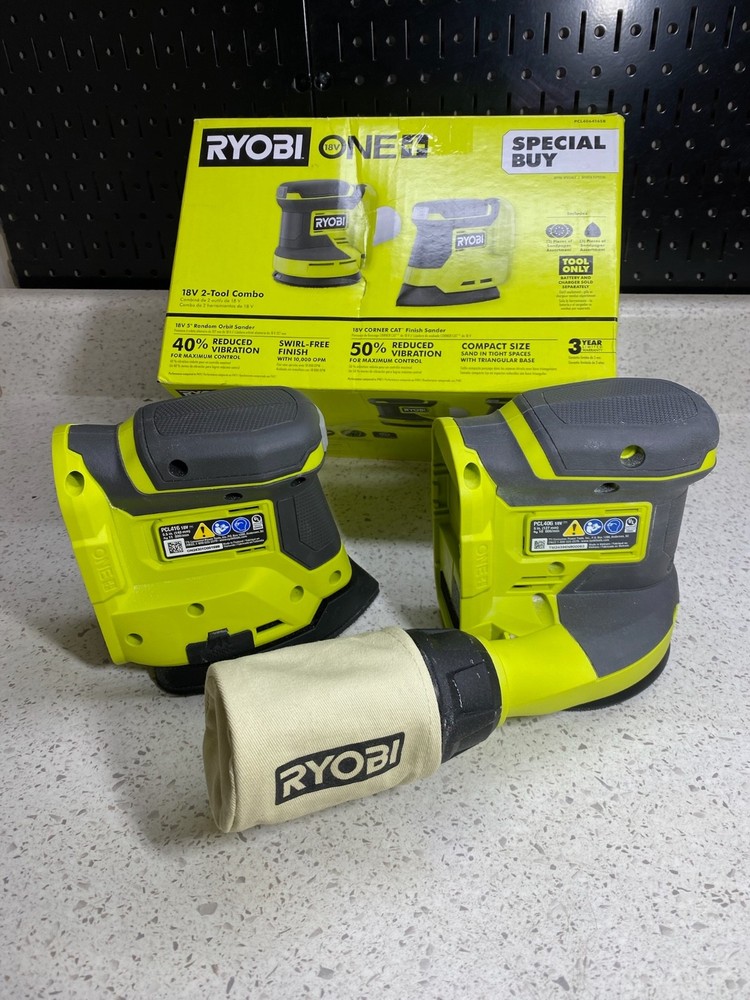 Ryobi 18V 2-Tool Combo Sanders (Tool only) PCL406416SB