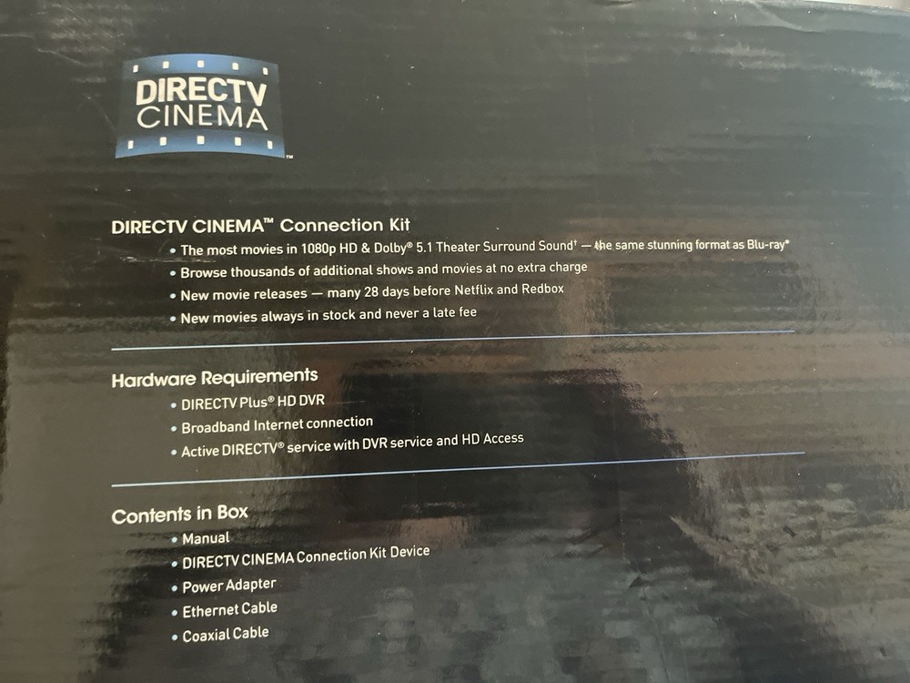 DIRECTV Cinema Connection Kit DCCK with Power Adapter & Cables