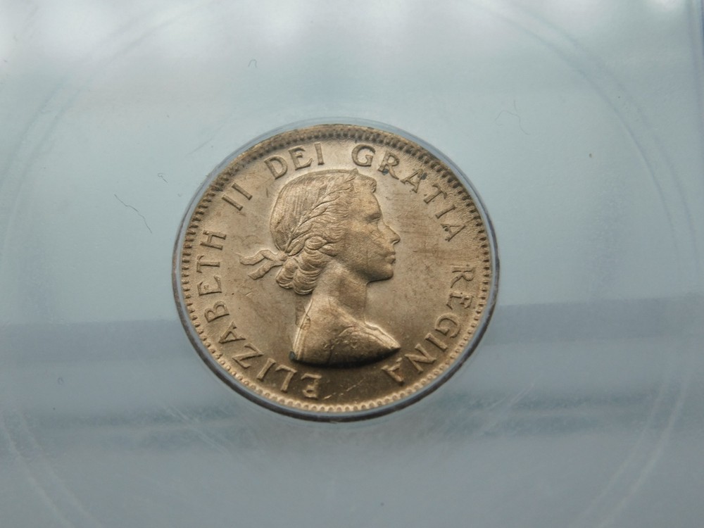 1955 GRADED RED CANADA SMALL CENT ~ ICG MS66 RD (BT1112)