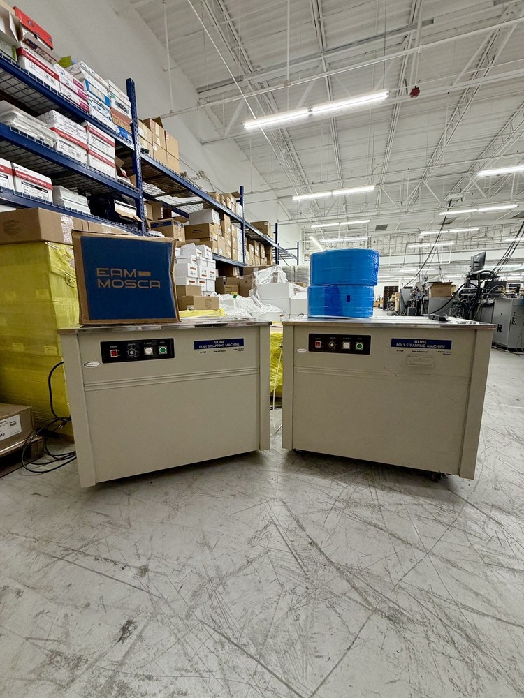 2 Uline H-959 Semi Automatic Polypropylene Strapping Machine Specialty Unit