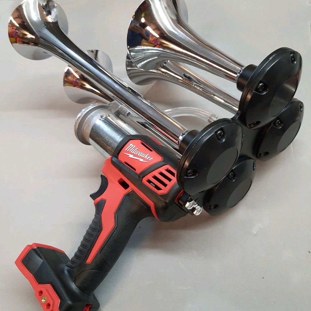 Milwaukee Train Air Horn + Long Range (2000 ft) Remote Control 18v Drill Impact