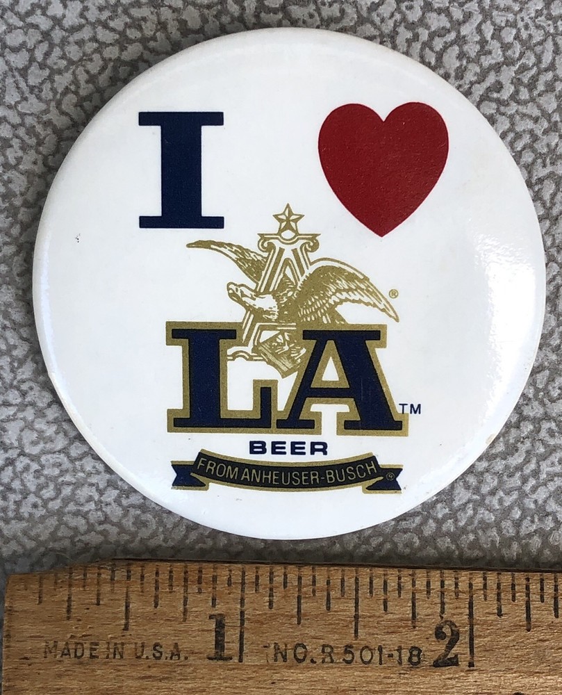 LA Beer Pin Back Button 2”
