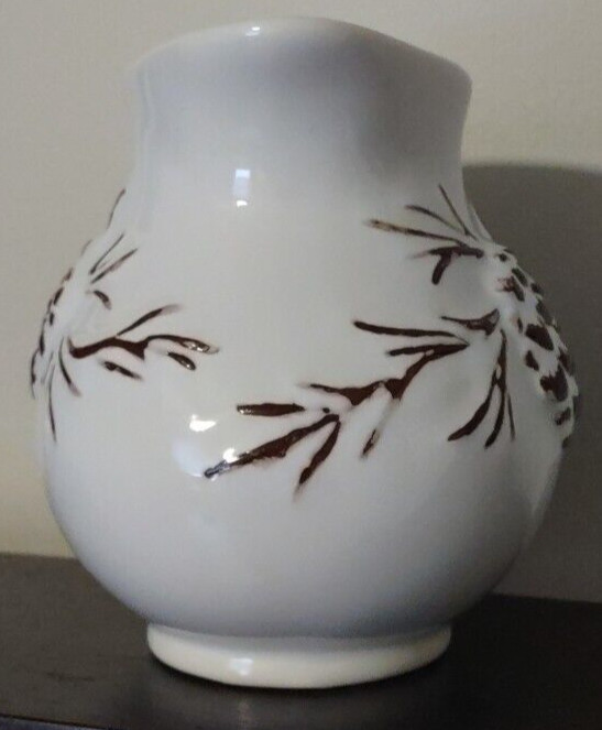 Pine Cone Embossed Ceramic Coffee Creamer