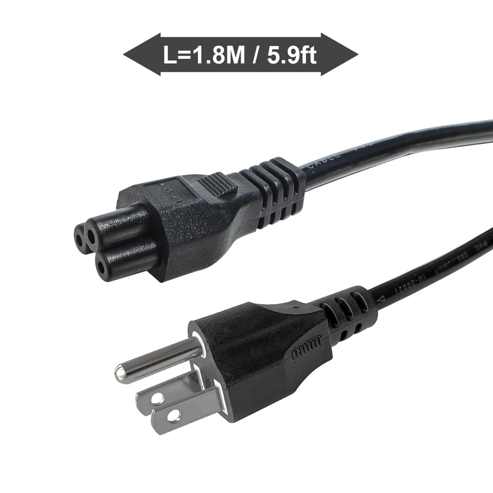 Notebook Replacement Power Cord 3 Prong Computer Supply Laptop New Black