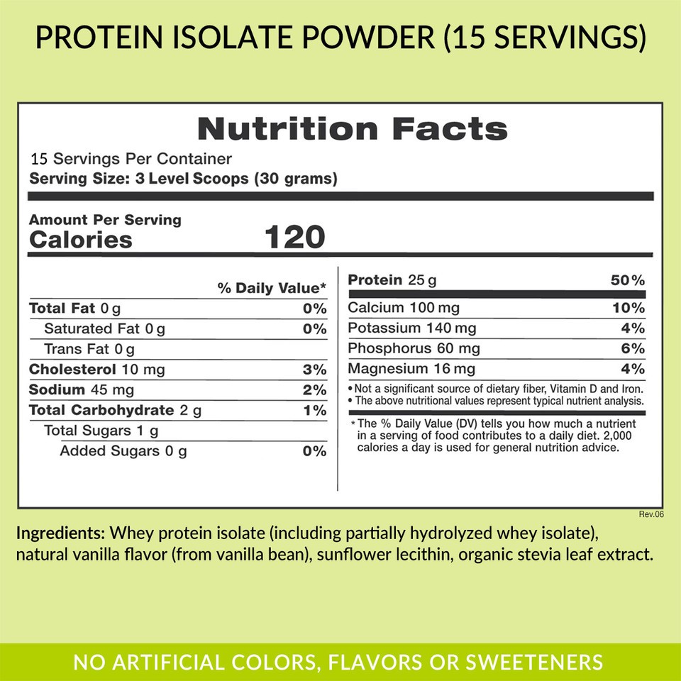 ENIVA Clean & Natural 100% Protein Isolate Powder, Grass Fed