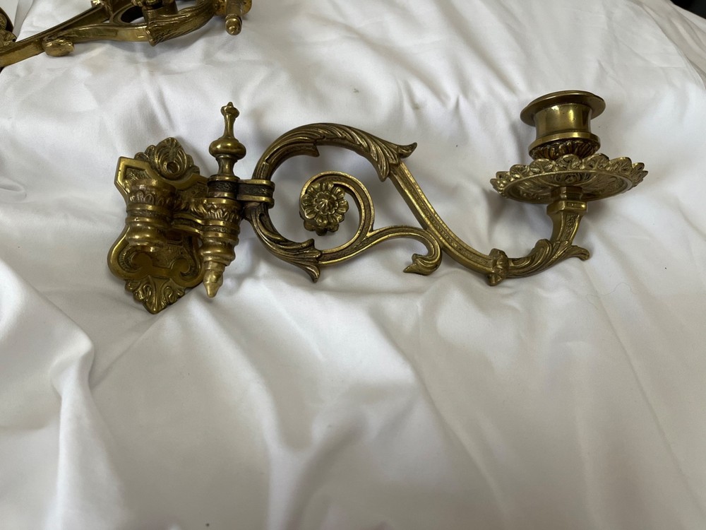 Antique Sconce Reproduction Solid Brass All Hand Made In VA.