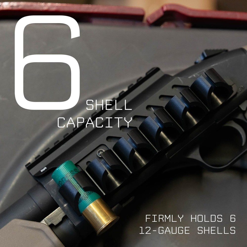 Side Saddle Shotgun Shell Holder V2 Compatible with Mossberg 590/Shockwave Seri