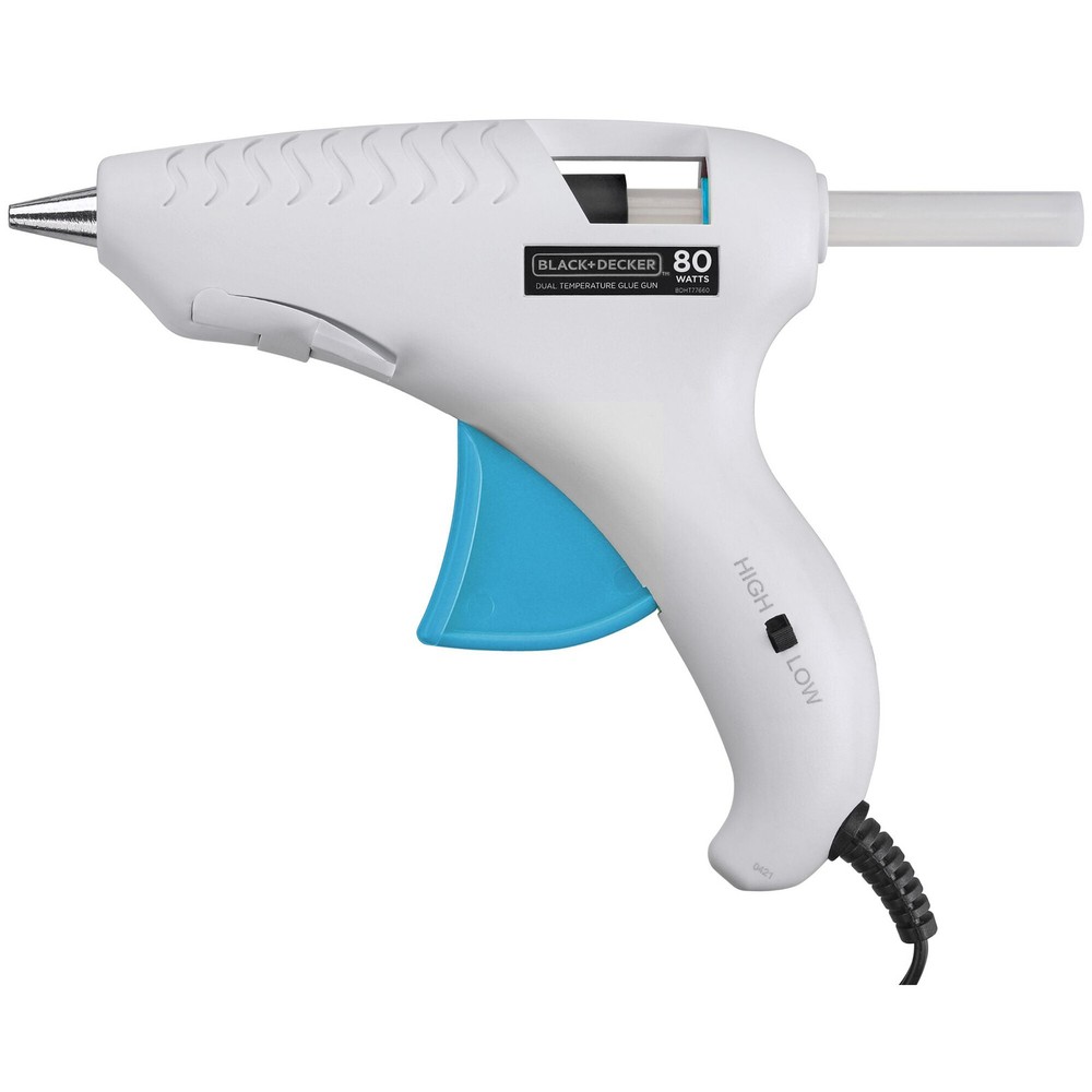BLACK+DECKER Hot Glue Gun Kit, White - BDHT70001