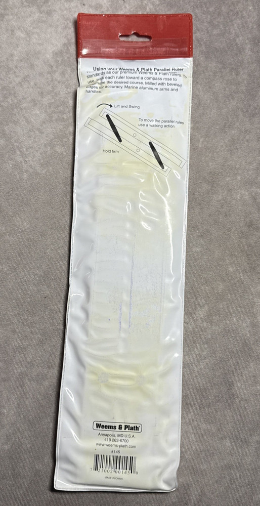 Weems & Plath 145 15" Value Parallel Ruler Marine Navigation w/ Plastic Case