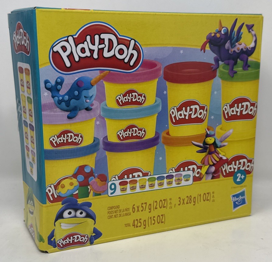Play-Doh Bright Rainbow 9 Pack New