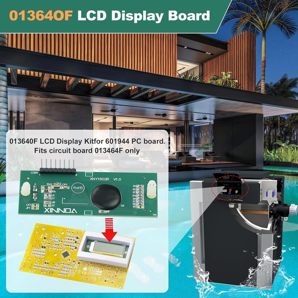 013640F LCD Display Pool Stat Kit Used for The Raypak Digital Gas Heater Replace