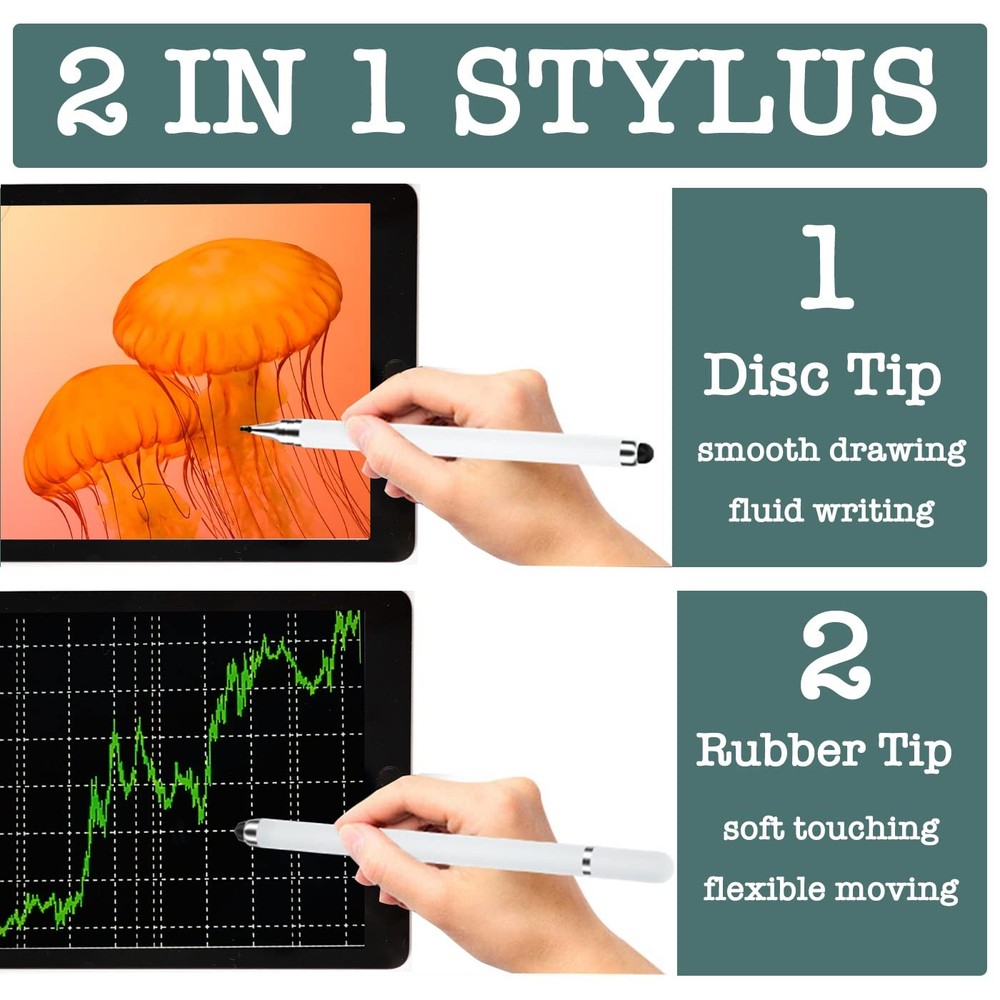 Tablet Stylus Pen for Android/iPhone/Touch black, white