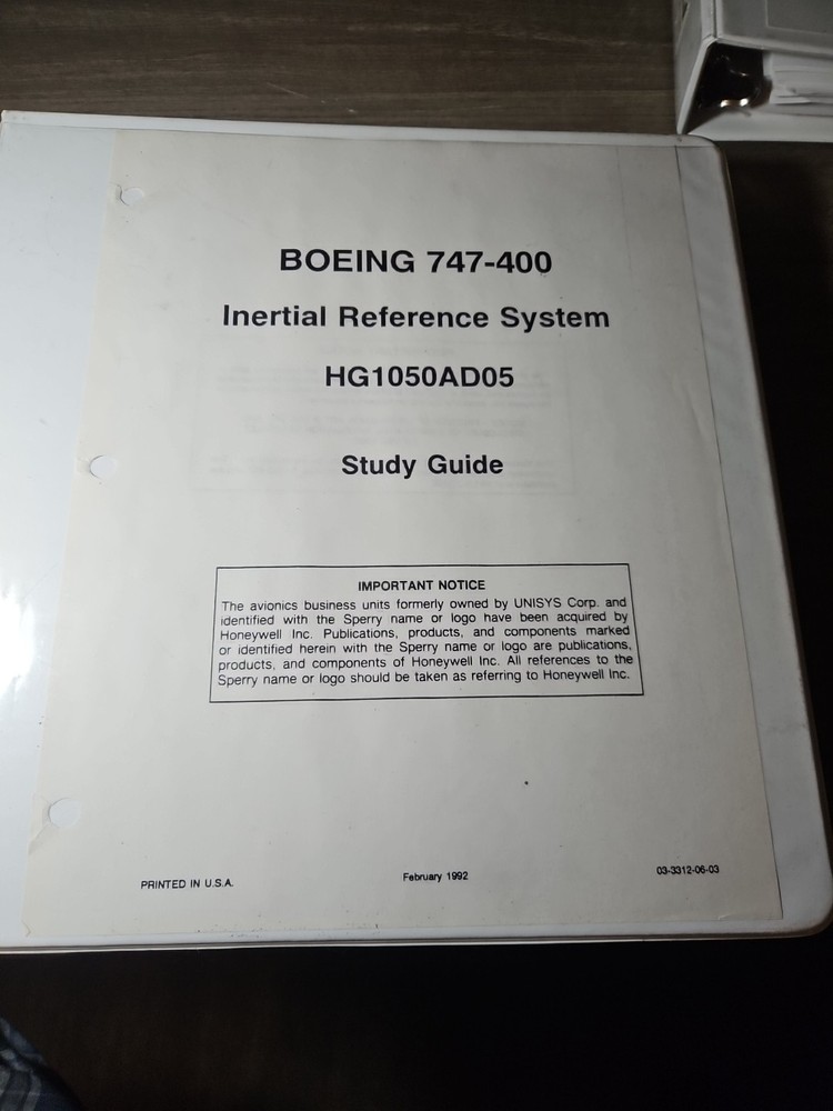 Boeing 747-400 Inertial Reference System