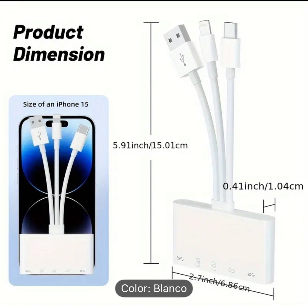 Camera Card Reader for Phone/Tablet