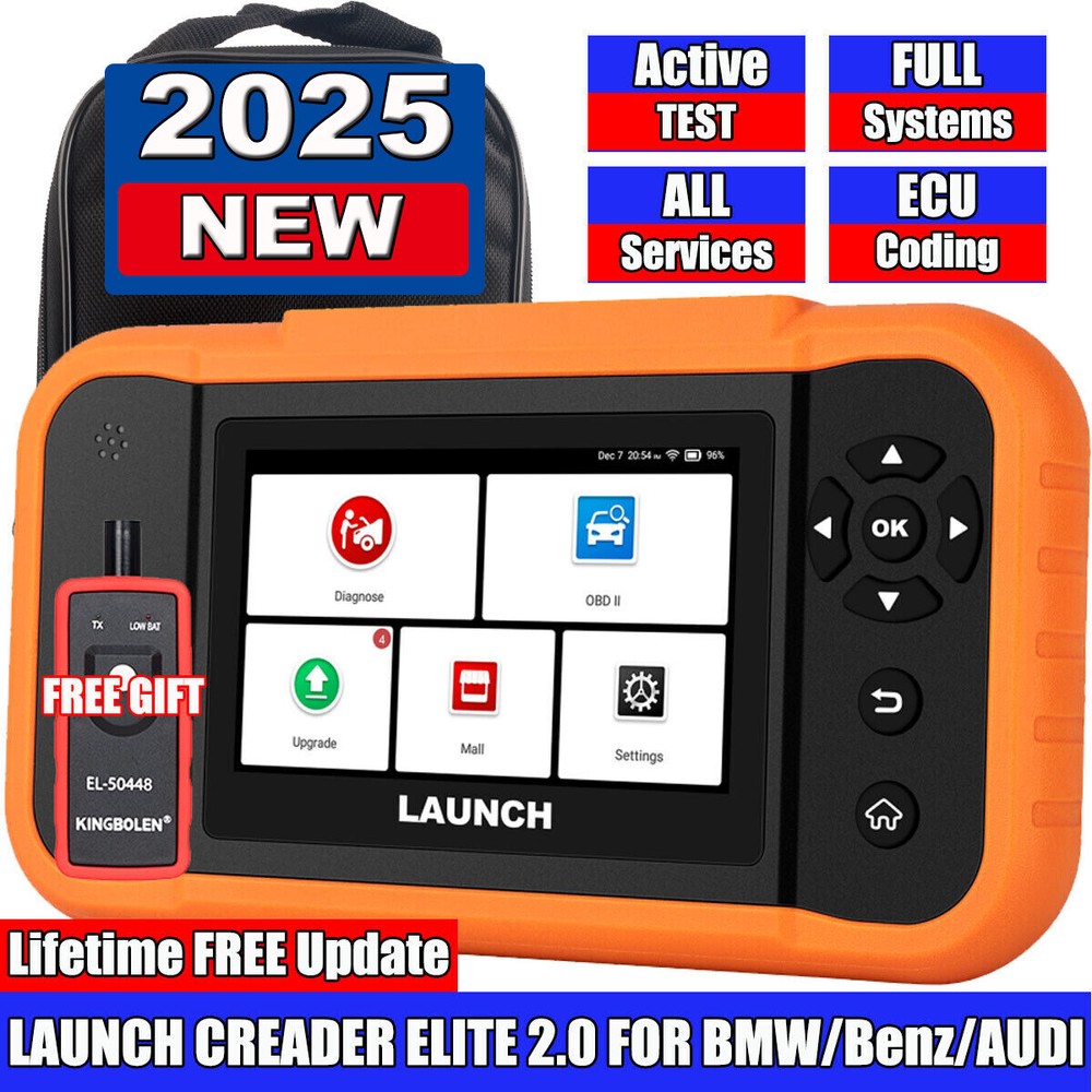 2025 LAUNCH Creader Elite 2.0 for BBA OBD2 Car Diagnostic Tools Scanner IMMO USA