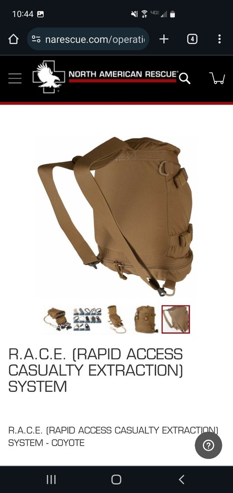 rapid access casualty evacuation system-coyote brown