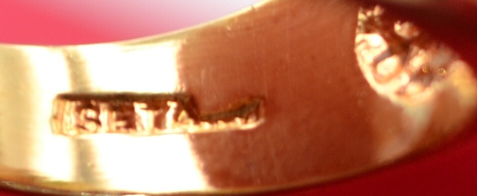 Vintage seta gold tone ring size 8
