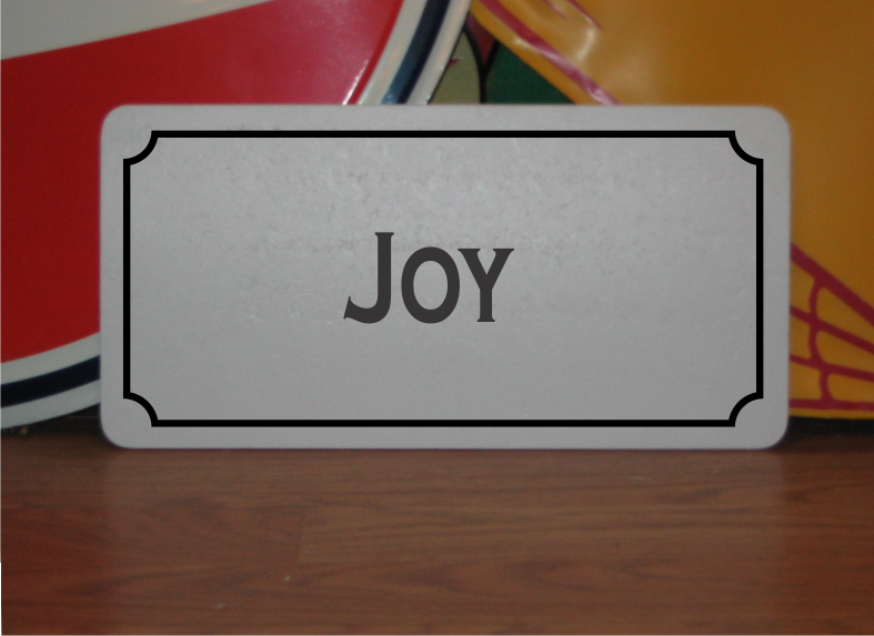 JOY Metal Sign
