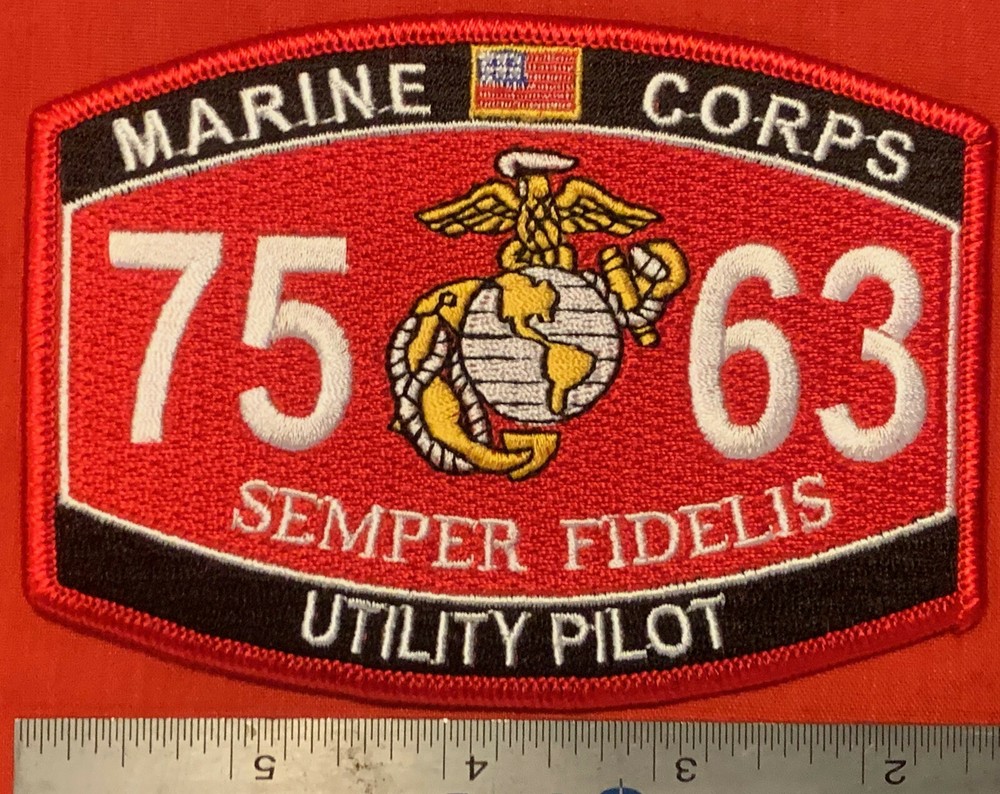 US MARINE USMC UTILITY PILOT 75 63 PATCH