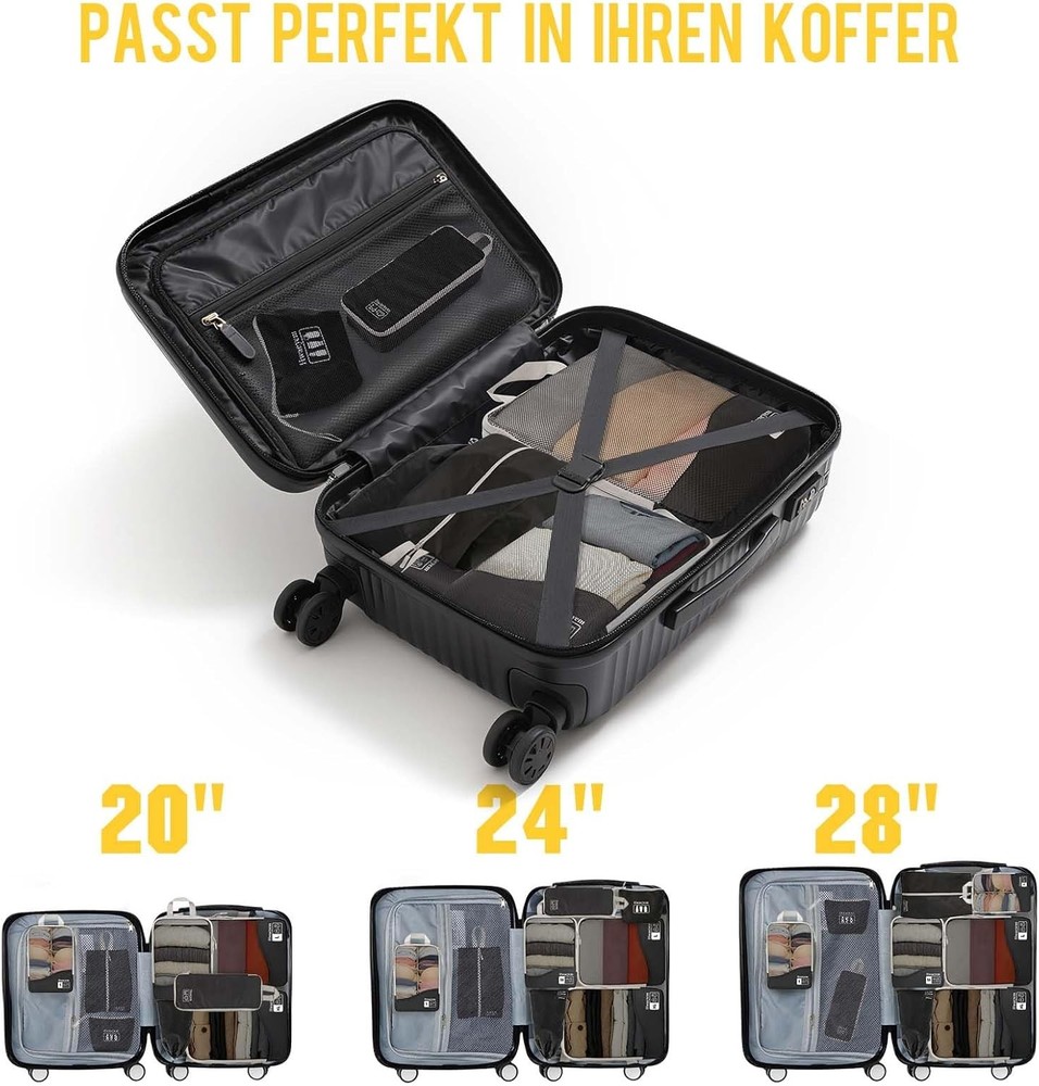 Compression Packing Cubes 8 Set Dual Zipper Compression Packing Cubes Travel