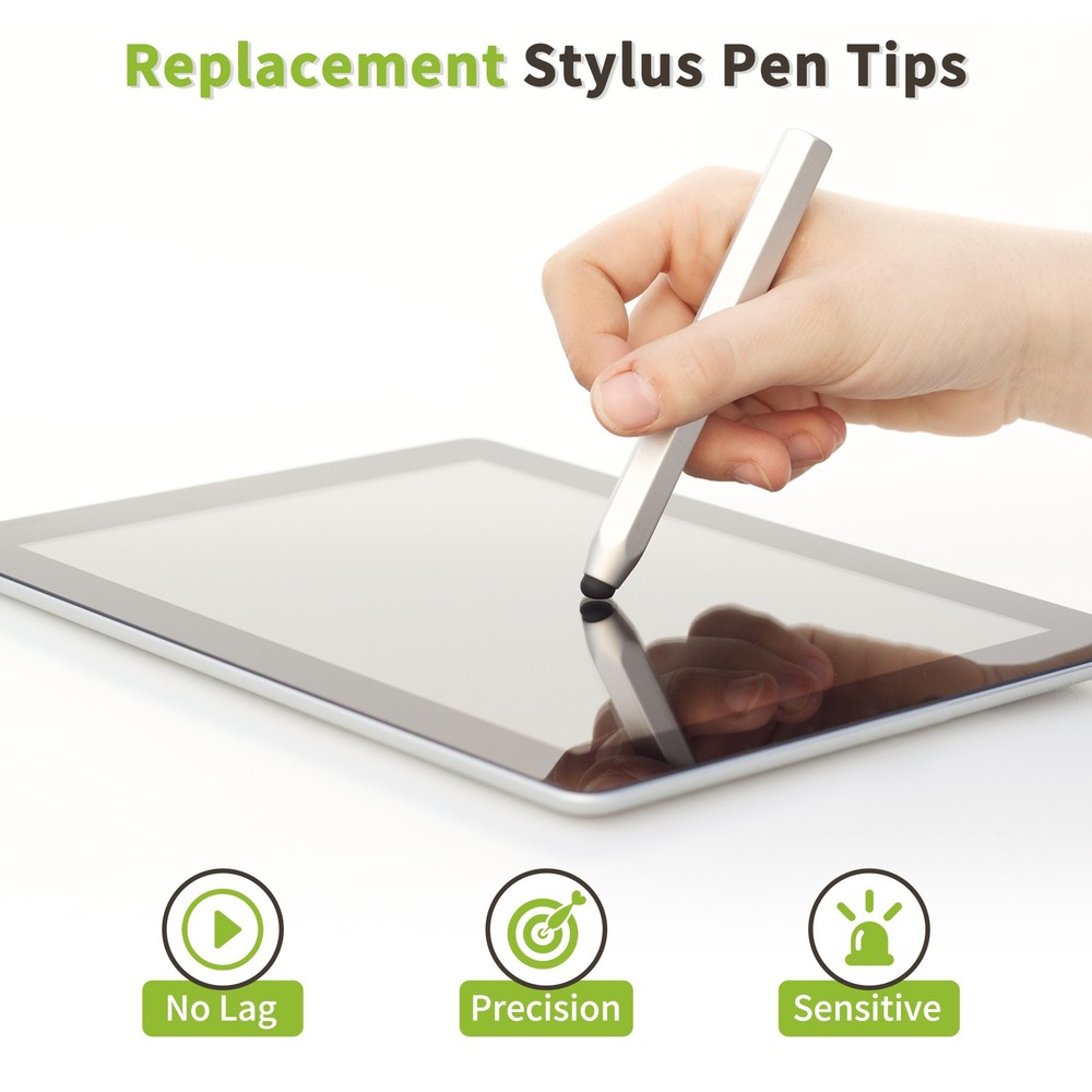 40Pcs Replacement Stylus Pen Tips 7mm Screen Pens Tip Silicone Rubber