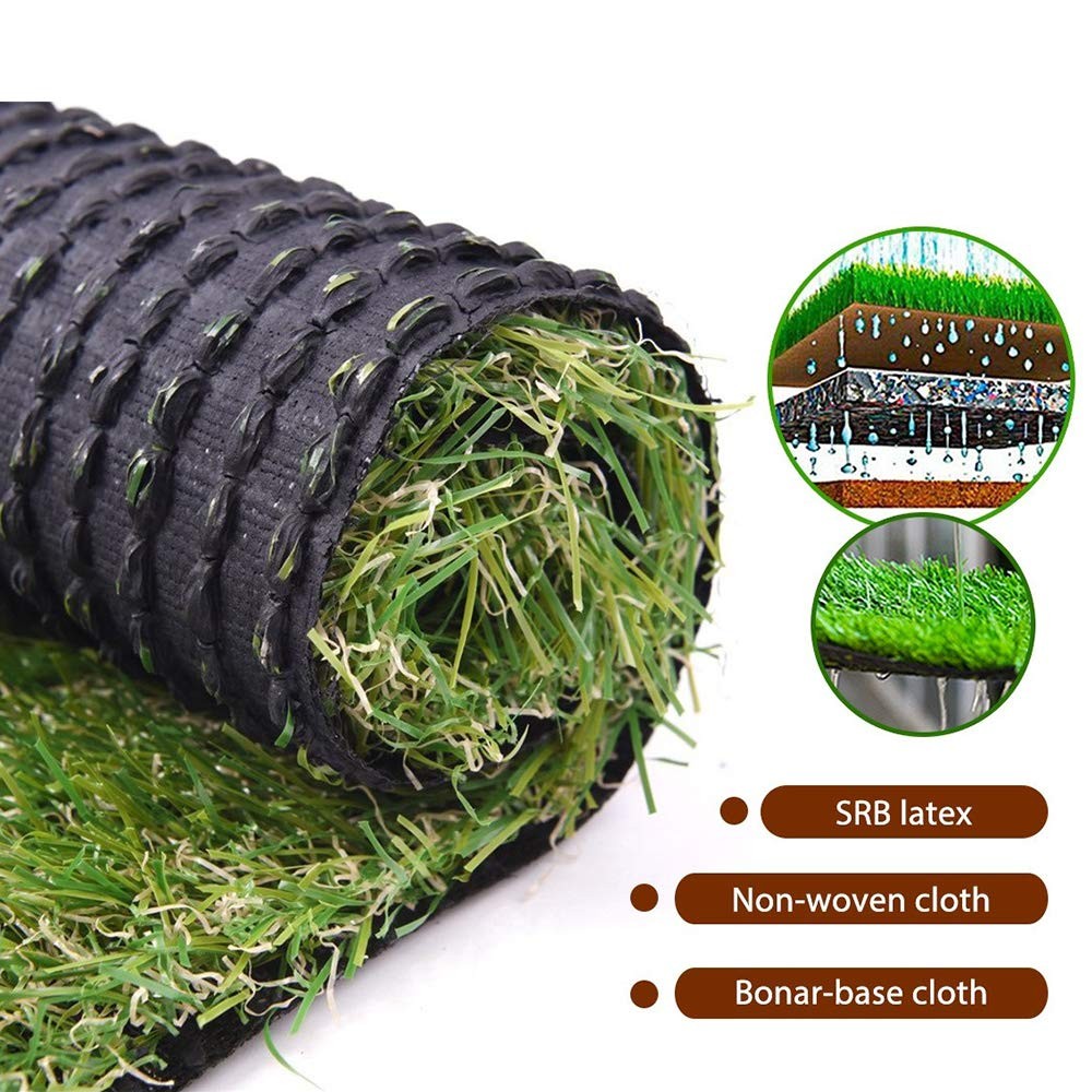 ALTRUISTIC Thick Realistic Artificial Grass Mat Customized Sizes, 5ft x 10ft ...