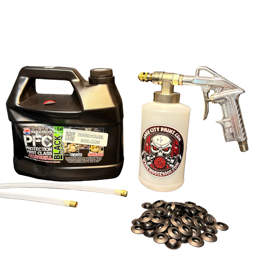 Black Berkebile PFC Pro Undercoating Gun - 2 Wand Kit (1 B Quart Bottle)