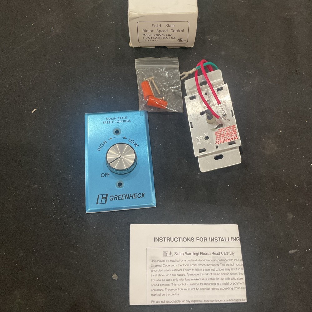 KB Electronics KBWC-15K Solid State Motor Speed Control 5A 120V AC, 1 Pack S7