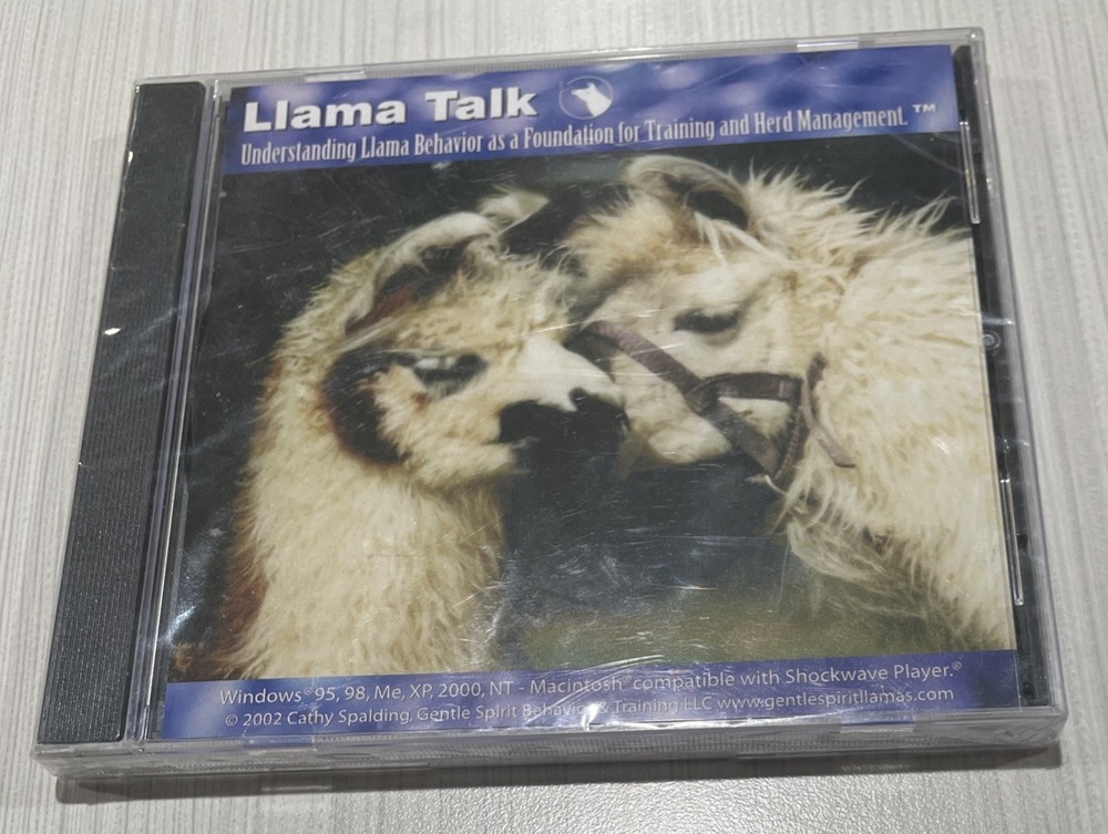 Llama Talk CD ROM Understanding Llama Behavior Training Software Windows 95 XP
