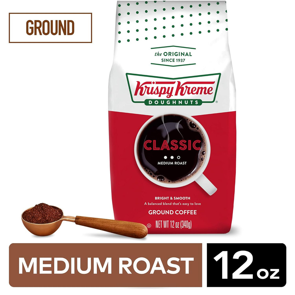 Doughnuts, Classic, Ground Coffee, Medium Roast, Bagged 12Oz