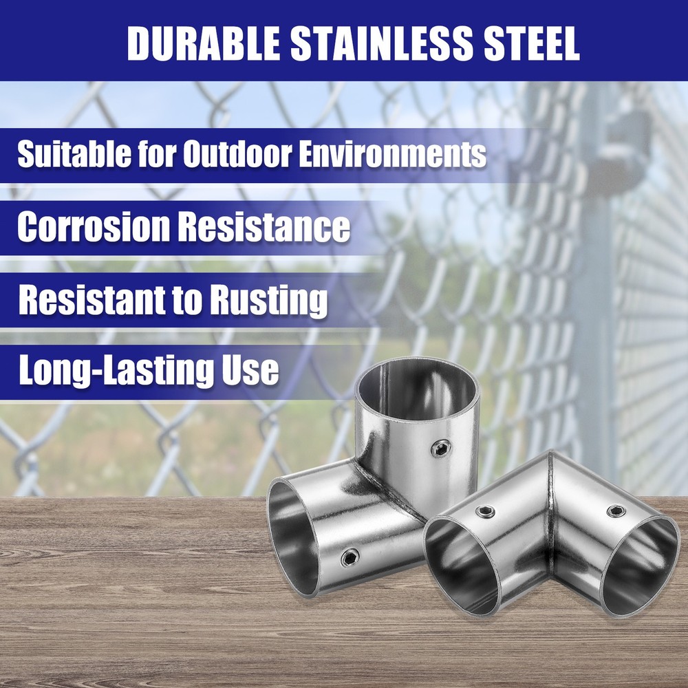 6Pcs 90 Degree Structural Pipe Connectors 1" Fit Pipe Dia 2 Way