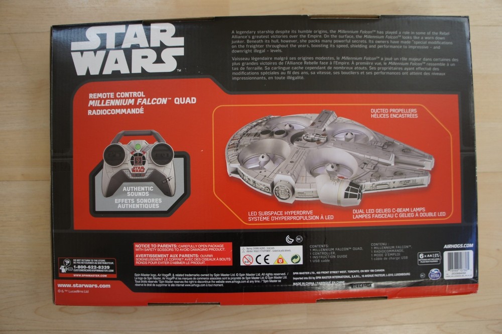 Star Wars Air Hogs Millennium Falcon Remote Control New