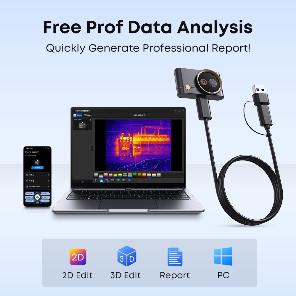 P4 Thermal Camera with Visual Camera for Android 512*384 X³IR Resolution 600℃