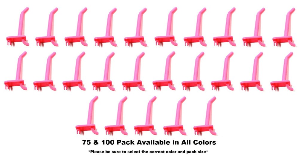 2" Plastic Pegboard Hooks Garage/Tools/ Storage/Jewelry/Crafts/ 75 or 100 Pack