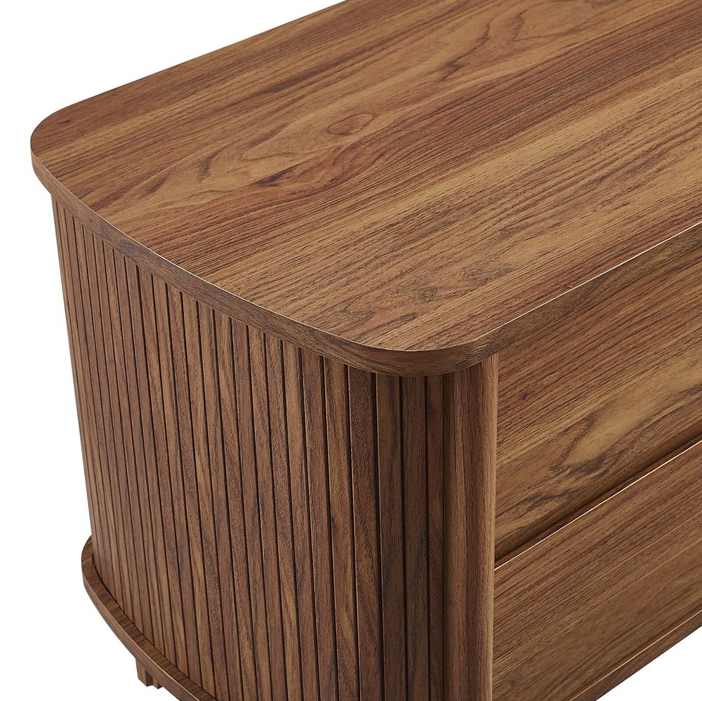 Modway Cadence 2-Drawer Nightstand in Walnut
