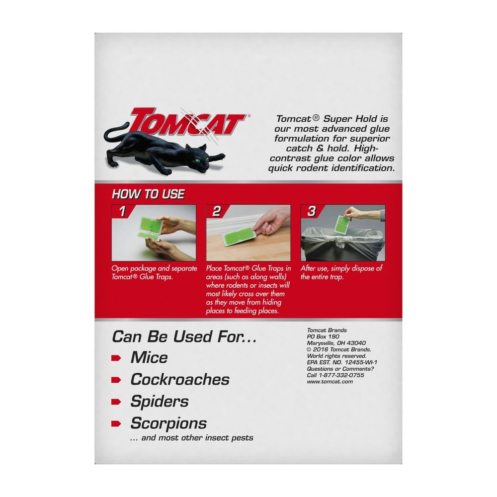 Tomcat Super Hold Glue Traps Mouse Size