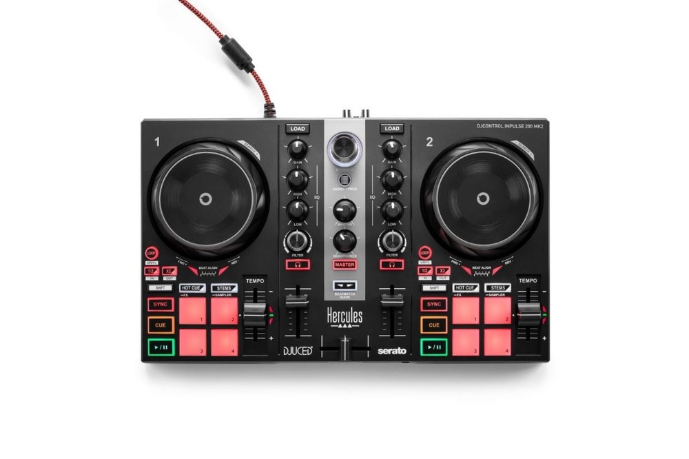 Hercules DJControl Inpulse 200 MK2 - Portable 2-Channel DJ Controller