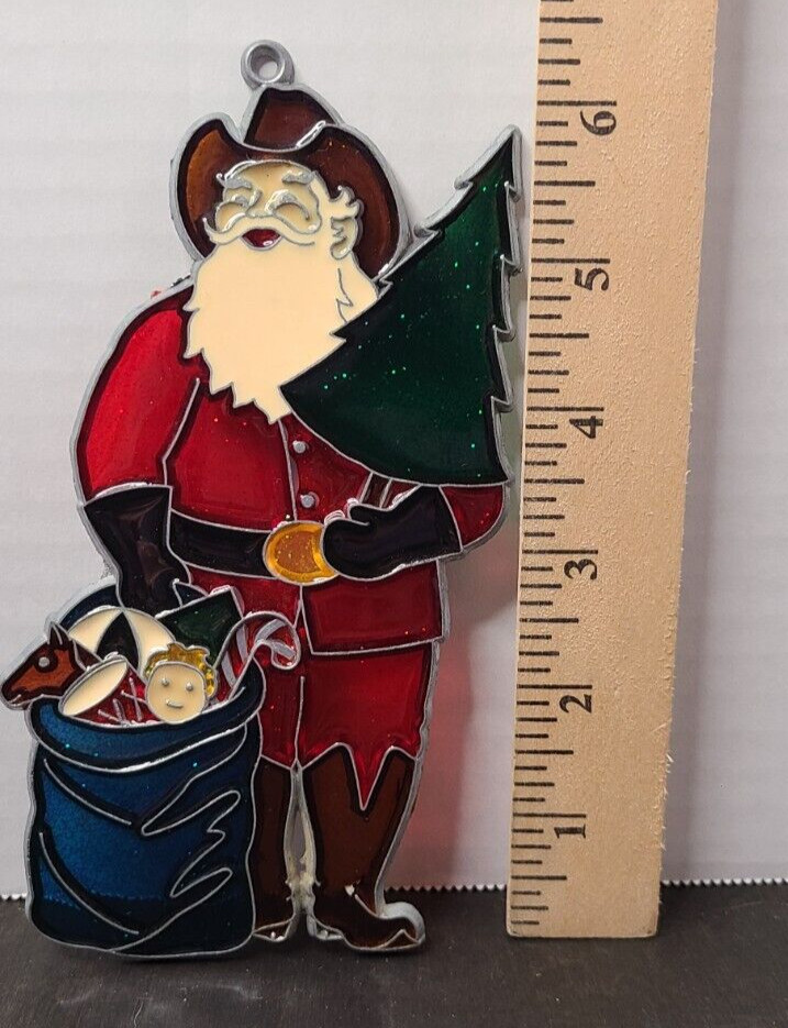 cowboy Santa suncatcher